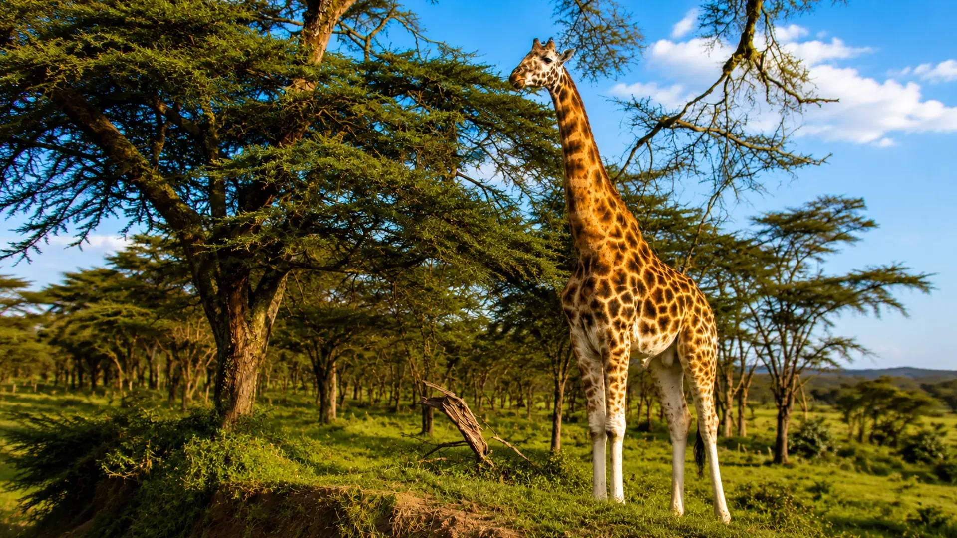 Lake Nakuru — white rhino grazing at dawn